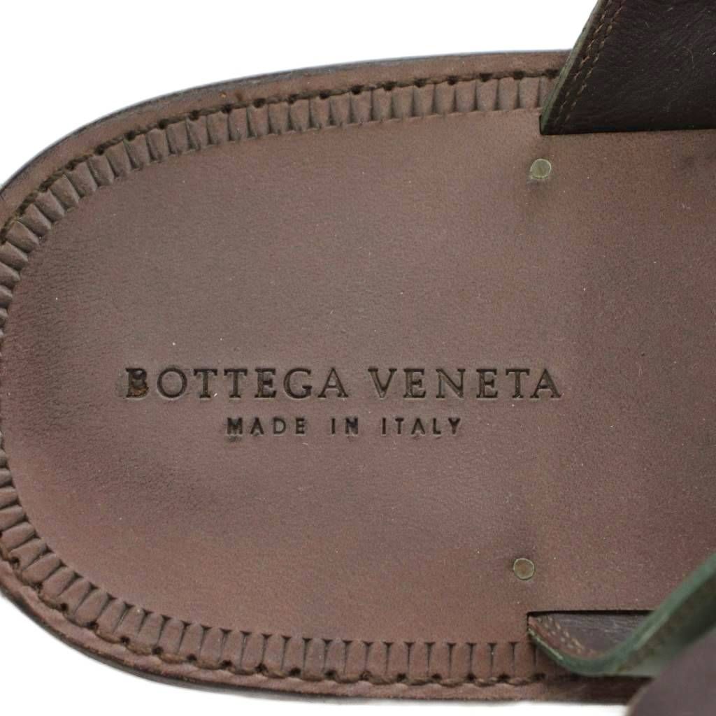Bottega Veneta Intrecciato Sandals Strap Leather 44 Khaki Brown — view 4