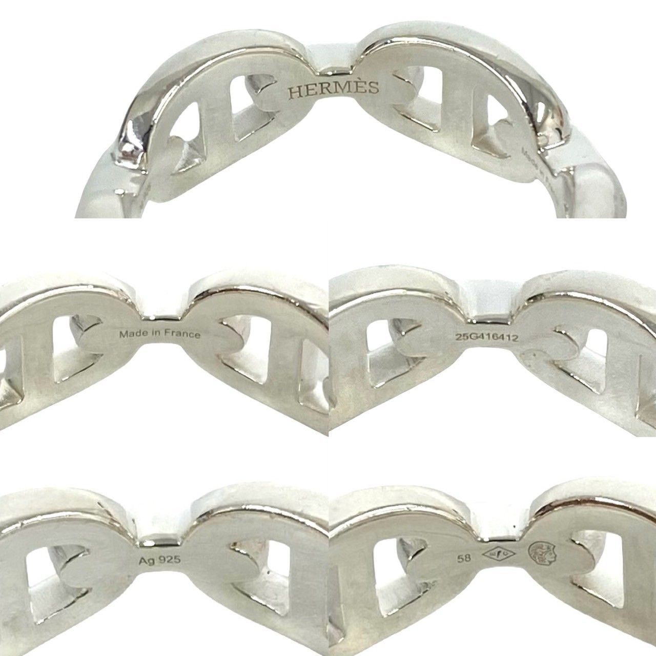 Hermes Chaine D'ancre Ring 925 Sterling Silver — view 3