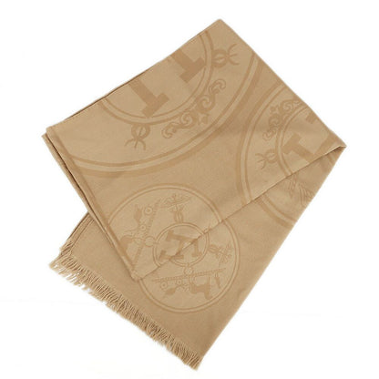 Hermes Heaven Cashmere Shawl New Libris Brown Scarf