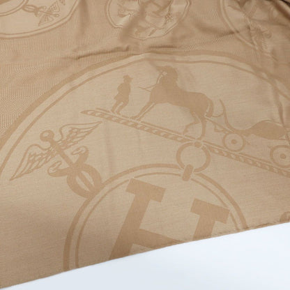 Hermes Heaven Cashmere Shawl New Libris Brown Scarf — view 4