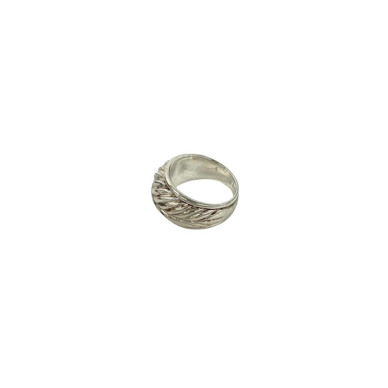 Hermes Vintage Leaf Ring 925 Sterling Silver — view 4