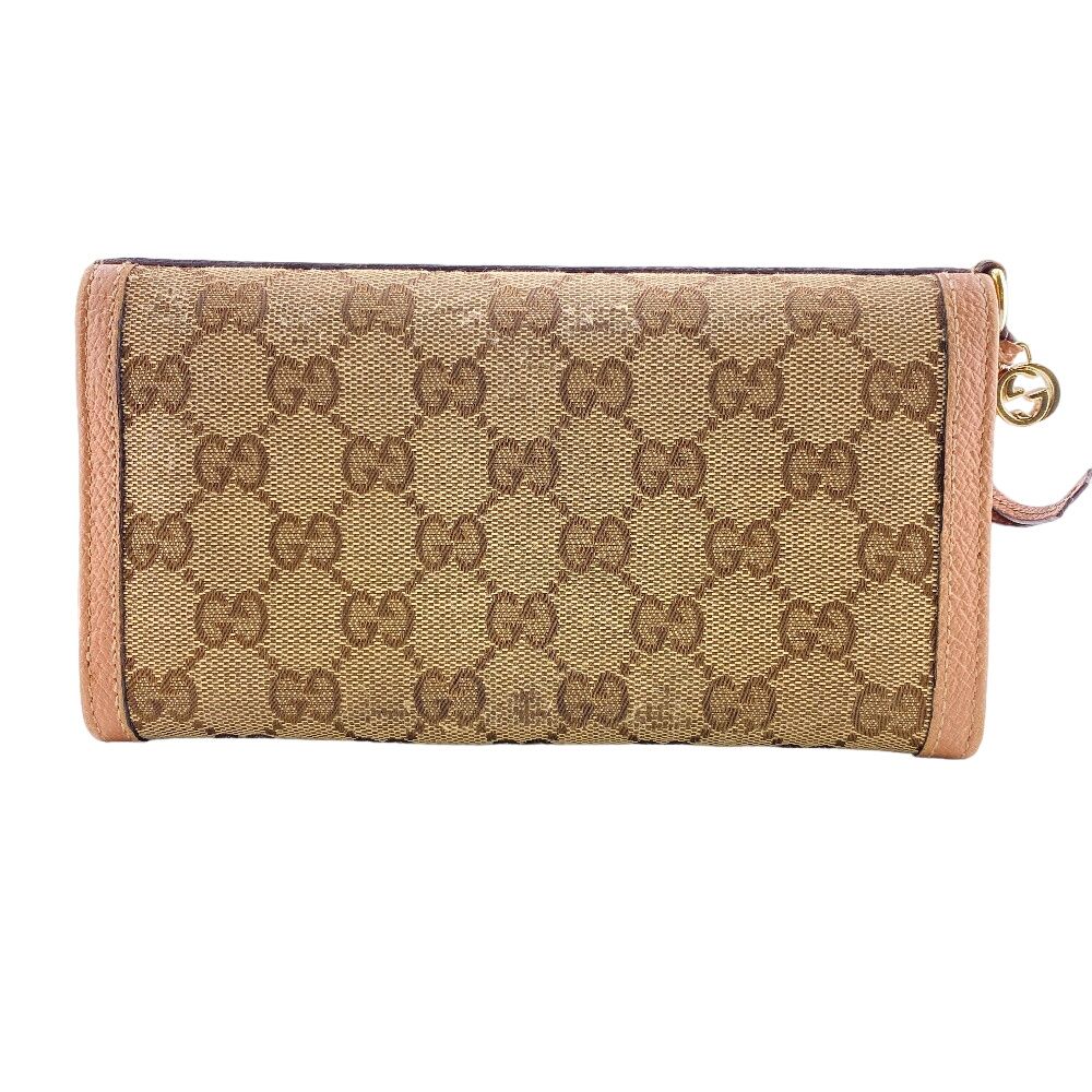 Gucci Covered Zipper Coin Purse Wallet GG Canvas Beige — view 2