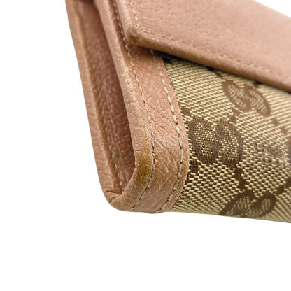 Gucci Covered Zipper Coin Purse Wallet GG Canvas Beige — view 4