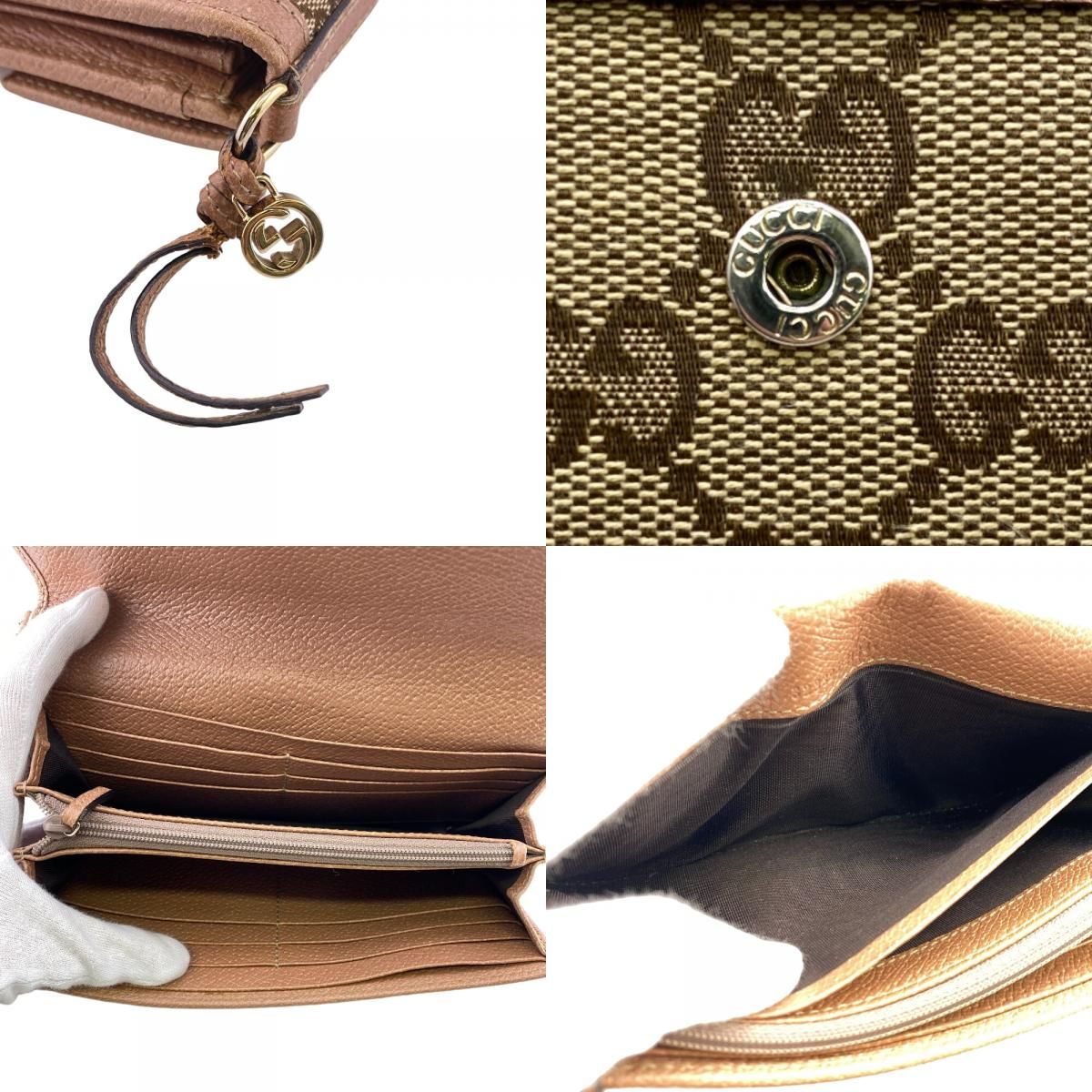 Gucci Covered Zipper Coin Purse Wallet GG Canvas Beige — view 7