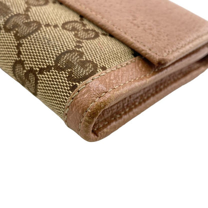 Gucci Covered Zipper Coin Purse Wallet GG Canvas Beige — view 3