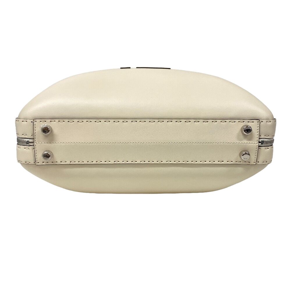 Fendi Suitcase Leather Handbag Ivory — view 5