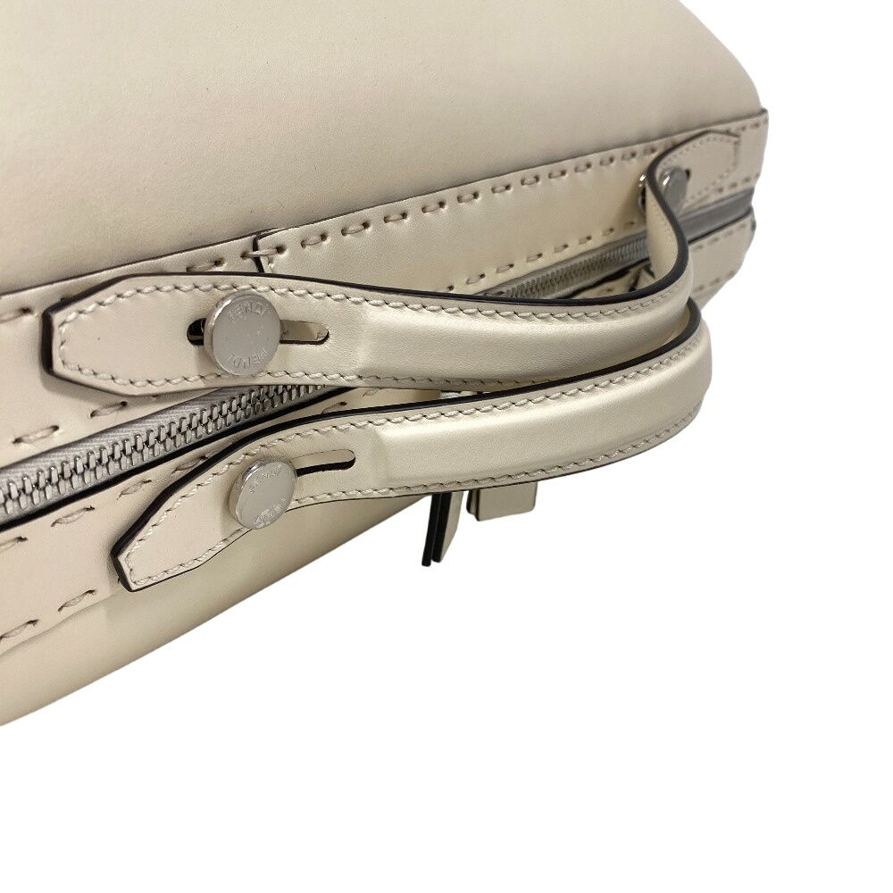 Fendi Suitcase Leather Handbag Ivory — view 6