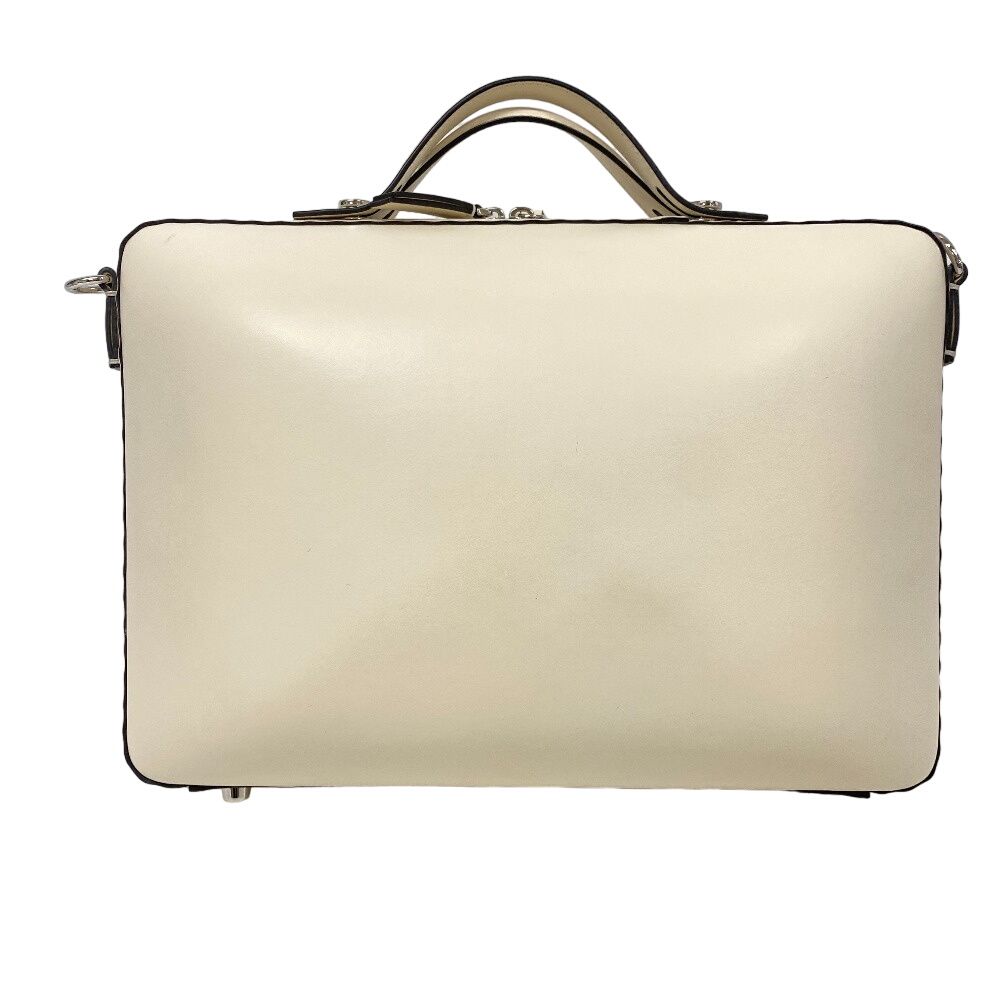 Fendi Suitcase Leather Handbag Ivory — view 2