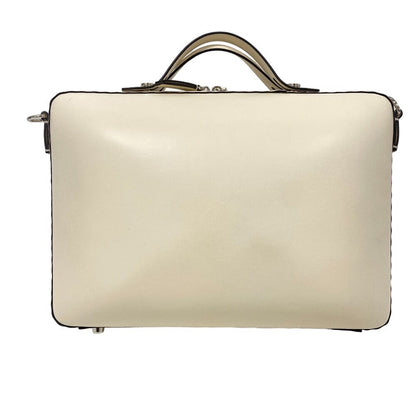 Fendi Suitcase Leather Handbag Ivory — view 2