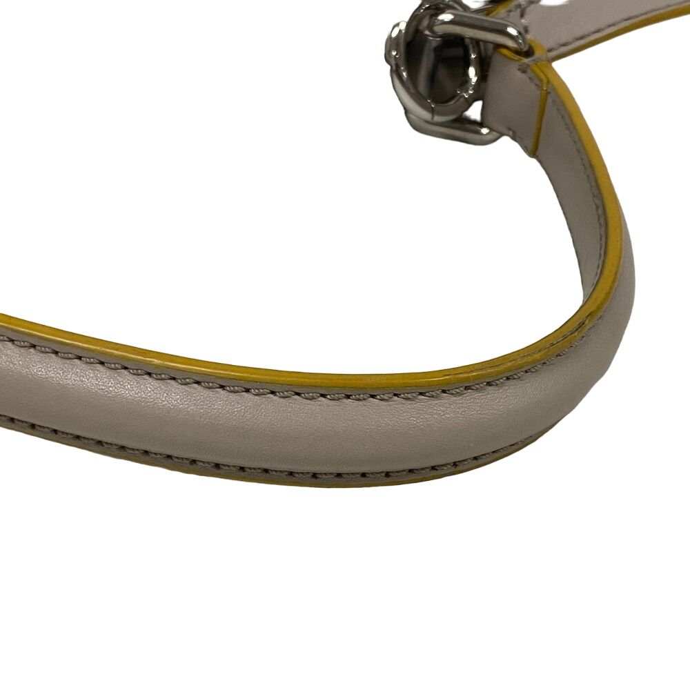Fendi Peekaboo Leather Handbag Gray — view 6