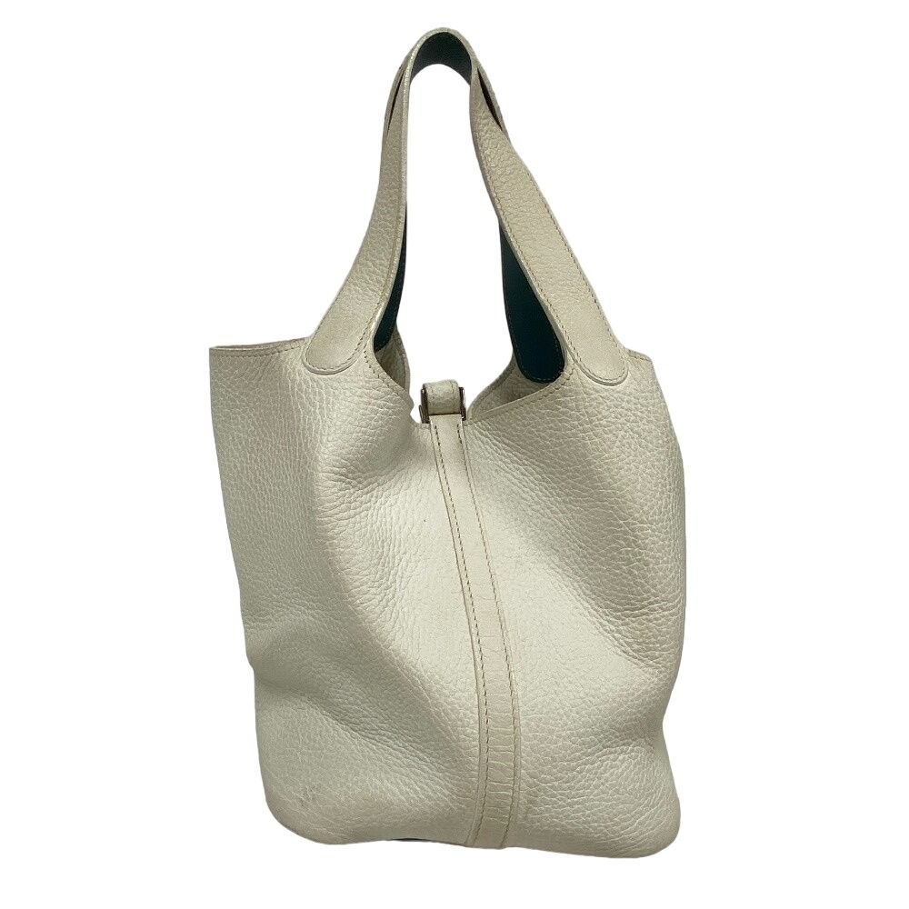 Hermes Picotin Eclat 22 Taurillon Clemence Handbag White Brands — view 2