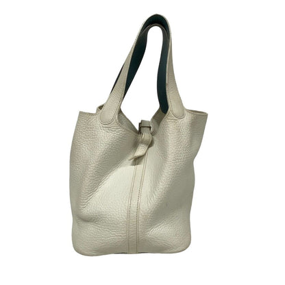 Hermes Picotin Eclat 22 Taurillon Clemence Handbag White Brands