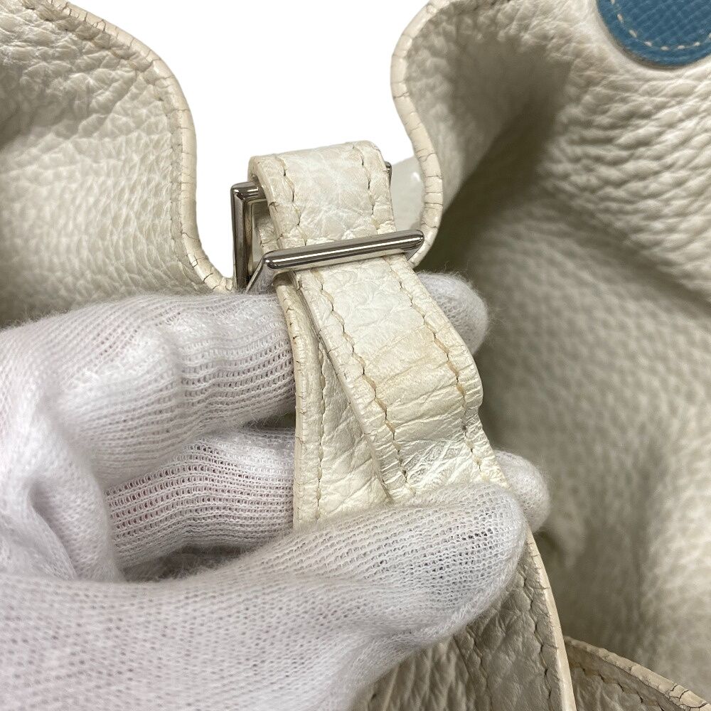 Hermes Picotin Eclat 22 Taurillon Clemence Handbag White Brands — view 7
