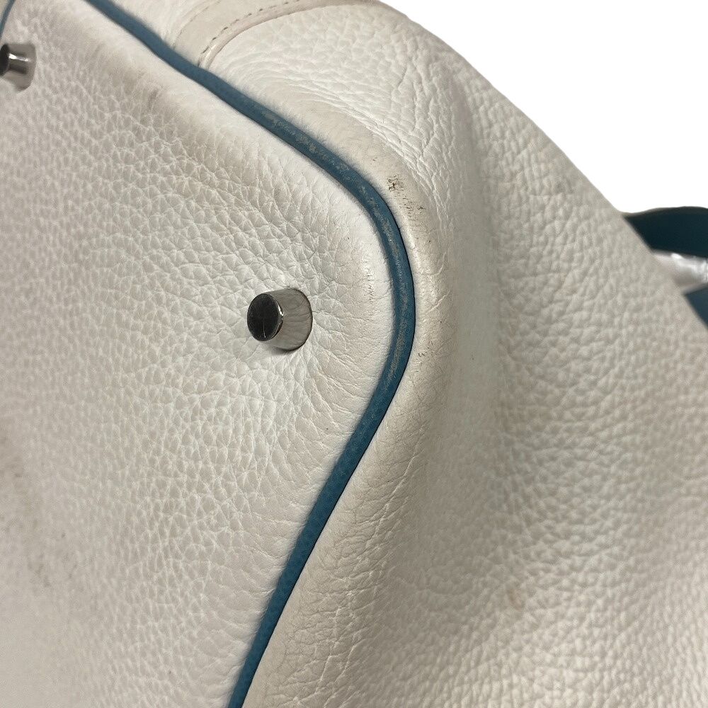 Hermes Picotin Eclat 22 Taurillon Clemence Handbag White Brands — view 3