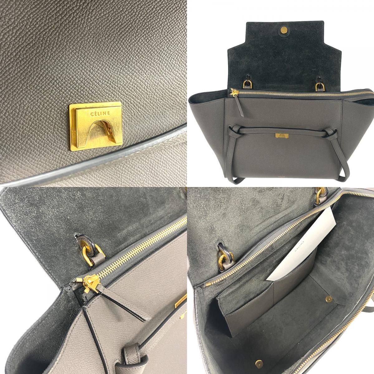 Celine Belt Bag Mini 2-Way Leather Gray — view 8