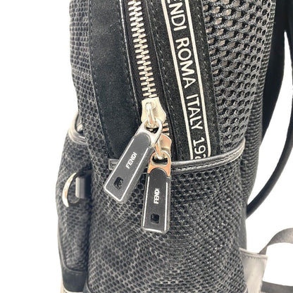 Fendi Zucca Mesh Backpack Black — view 6