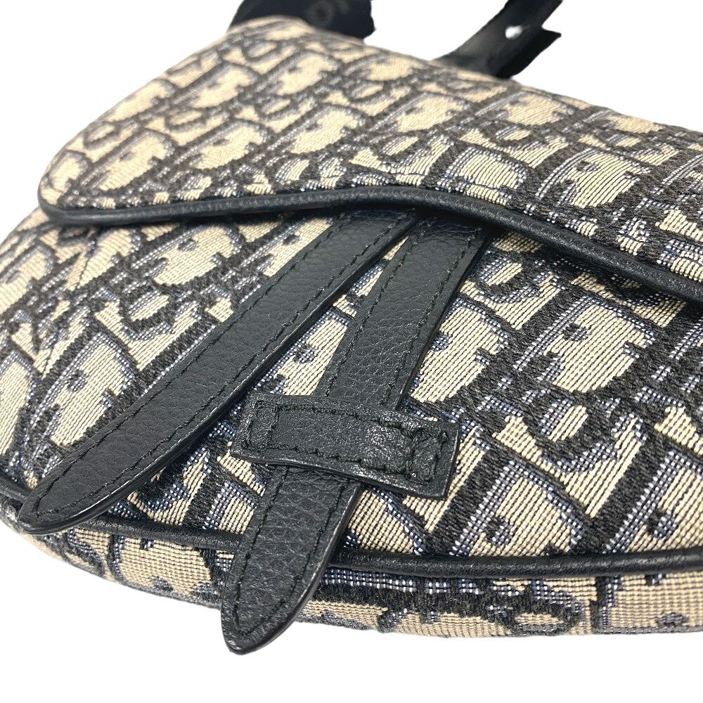 Dior Oblique Saddle Bag Canvas Navy — view 6