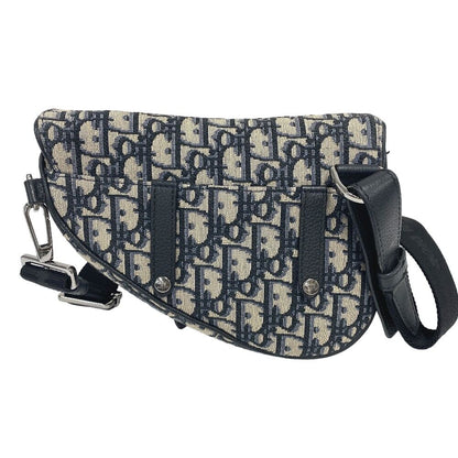 Dior Oblique Saddle Bag Canvas Navy — view 3