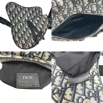 Dior Oblique Saddle Bag Canvas Navy — view 8