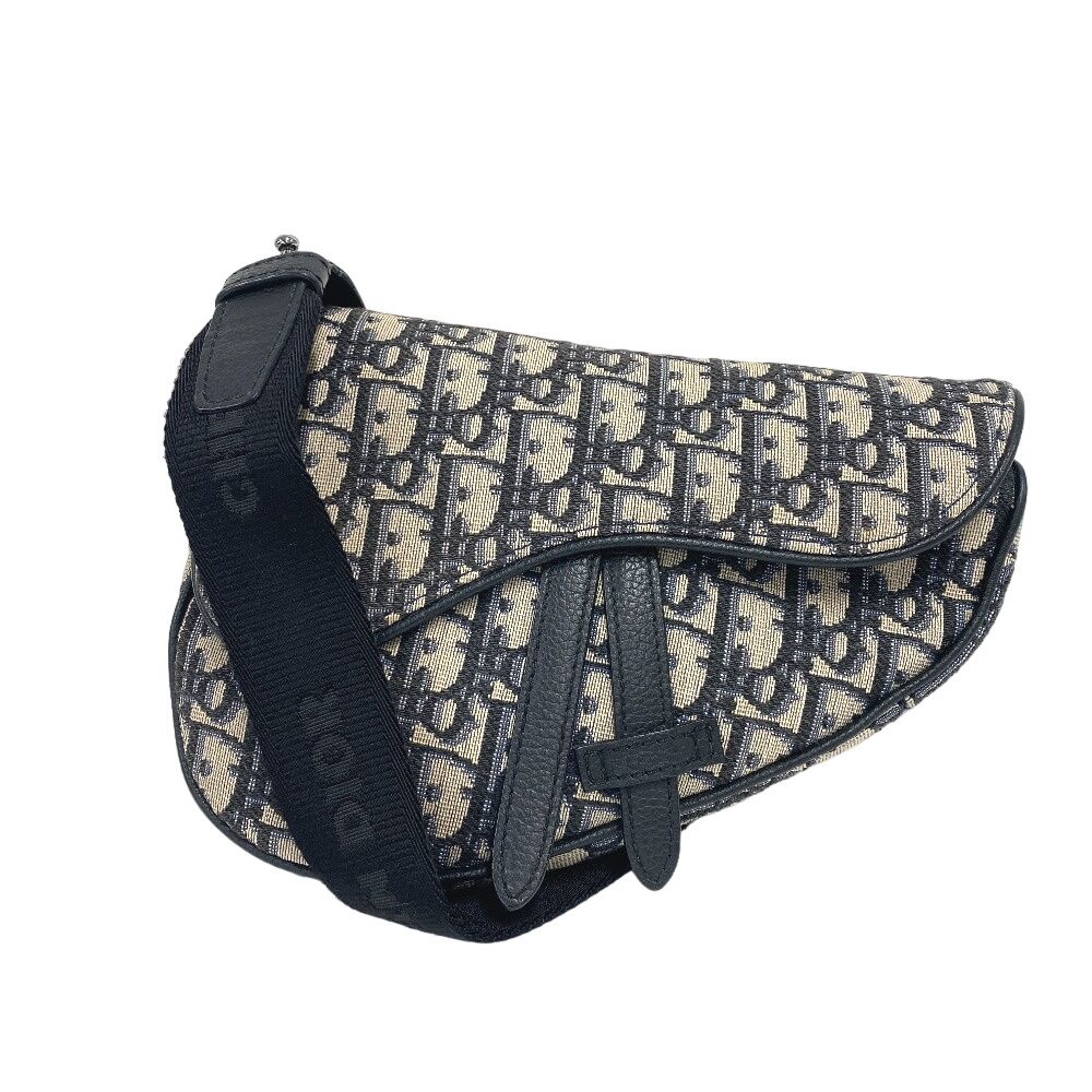 Dior Oblique Saddle Bag Canvas Navy — view 2