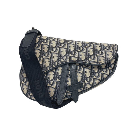 Dior Oblique Saddle Bag Canvas Navy — view 2