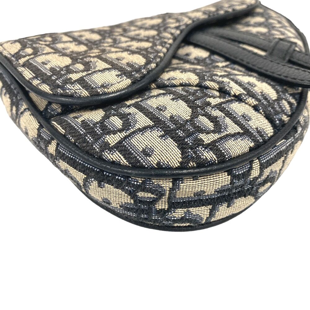 Dior Oblique Saddle Bag Canvas Navy — view 4