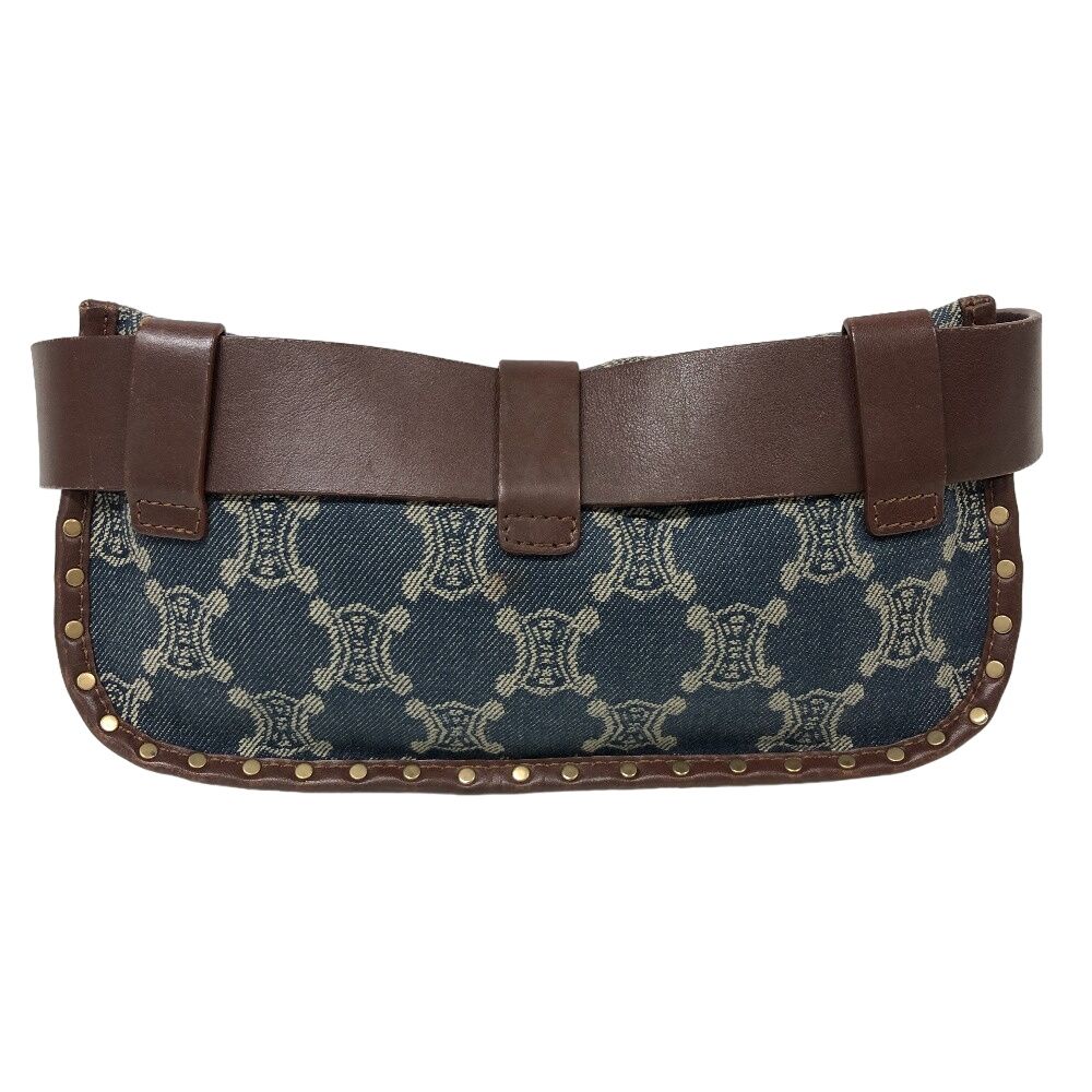 Celine Triomphe Waist Pouch Macadam Denim Belt Bag Blue — view 2