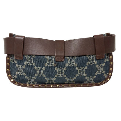 Celine Triomphe Waist Pouch Macadam Denim Belt Bag Blue — view 2