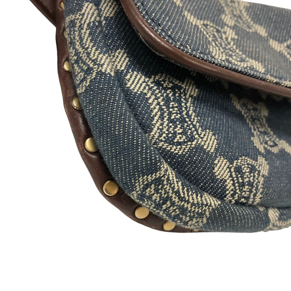 Celine Triomphe Waist Pouch Macadam Denim Belt Bag Blue — view 4