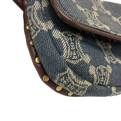 Celine Triomphe Waist Pouch Macadam Denim Belt Bag Blue — view 4