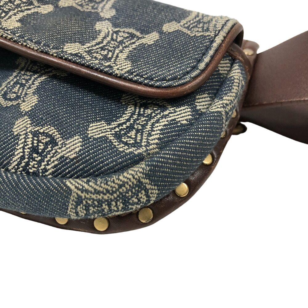 Celine Triomphe Waist Pouch Macadam Denim Belt Bag Blue — view 3