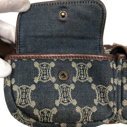 Celine Triomphe Waist Pouch Macadam Denim Belt Bag Blue — view 5