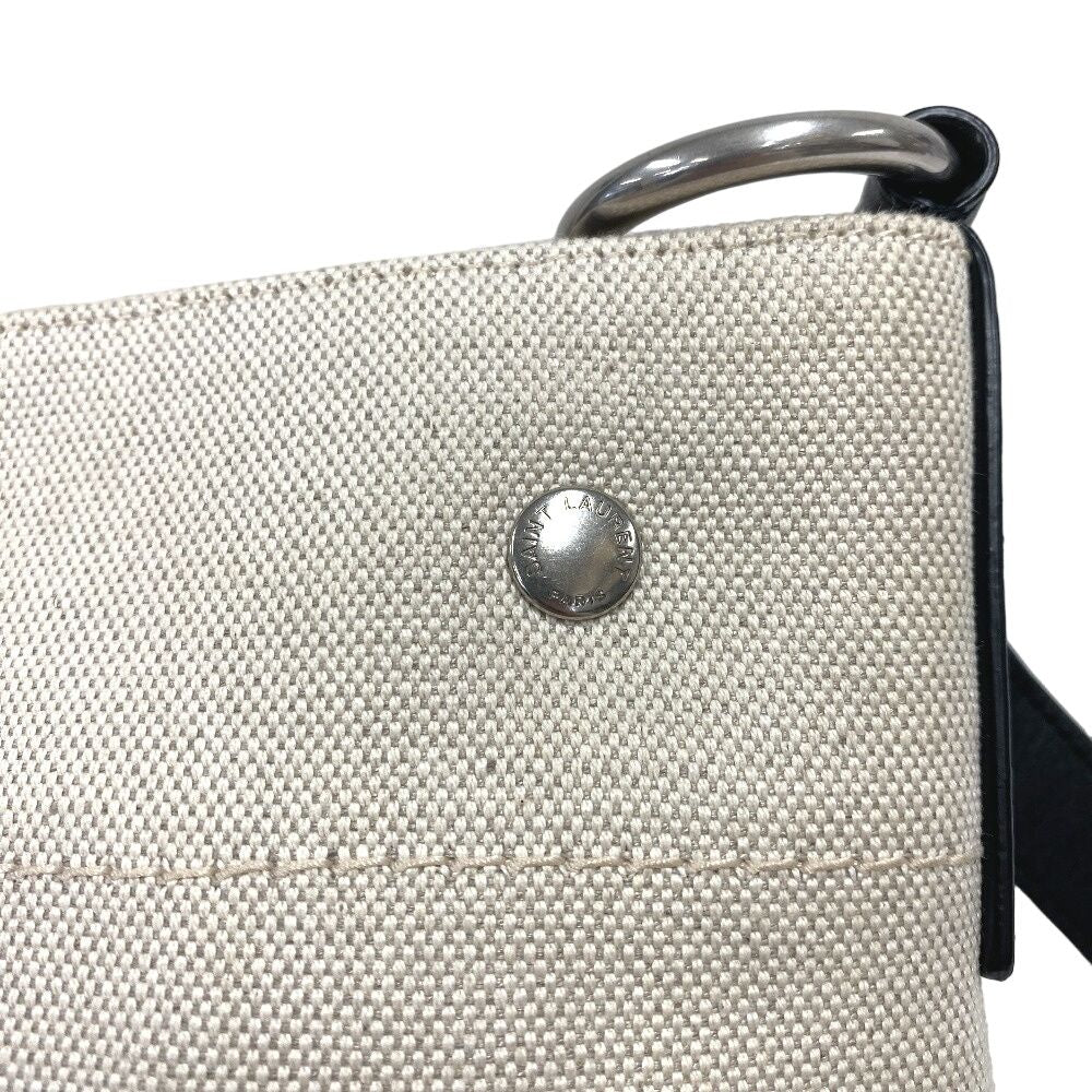 Saint Laurent Paris Rive Gauche Canvas Shoulder Bag Beige Brands — view 7