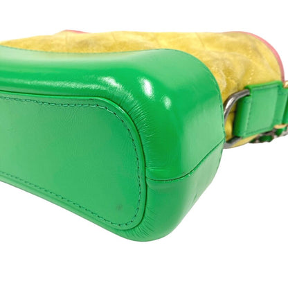 Chanel Gabrielle Chain Shoulder CC Logo Suede Bag Yellow — view 3