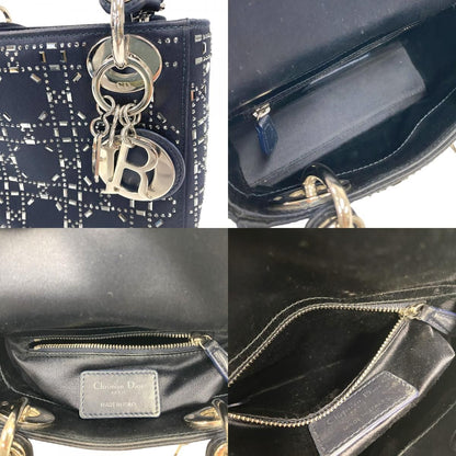 Dior Mini Cannage Lady 2-Way Rhinestone Satin Shoulder — view 8