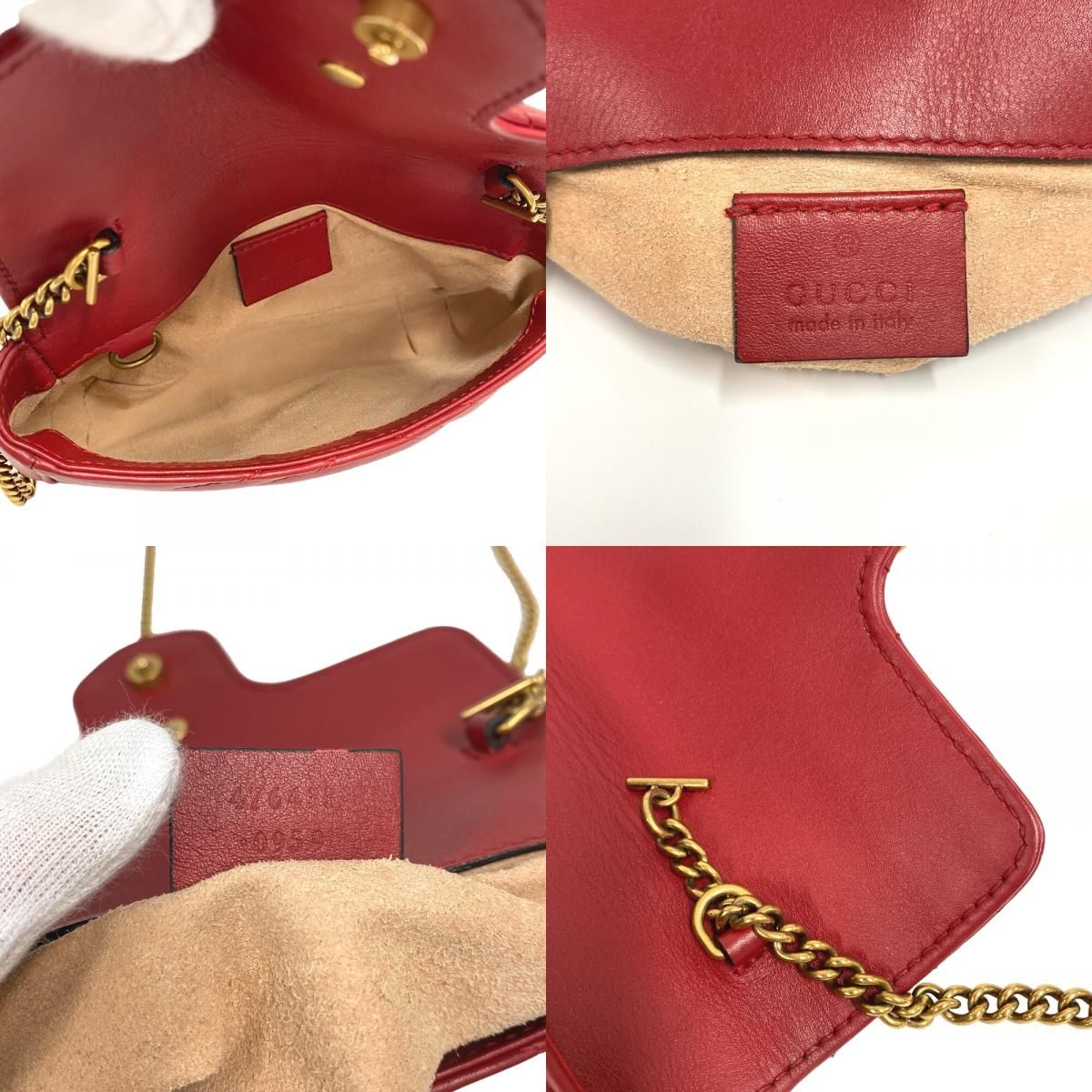 Gucci Chain Shoulder GG Marmont Leather Bag — view 8