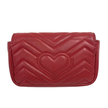 Gucci Chain Shoulder GG Marmont Leather Bag — view 2