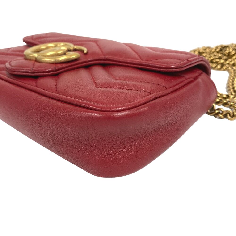 Gucci Chain Shoulder GG Marmont Leather Bag — view 4