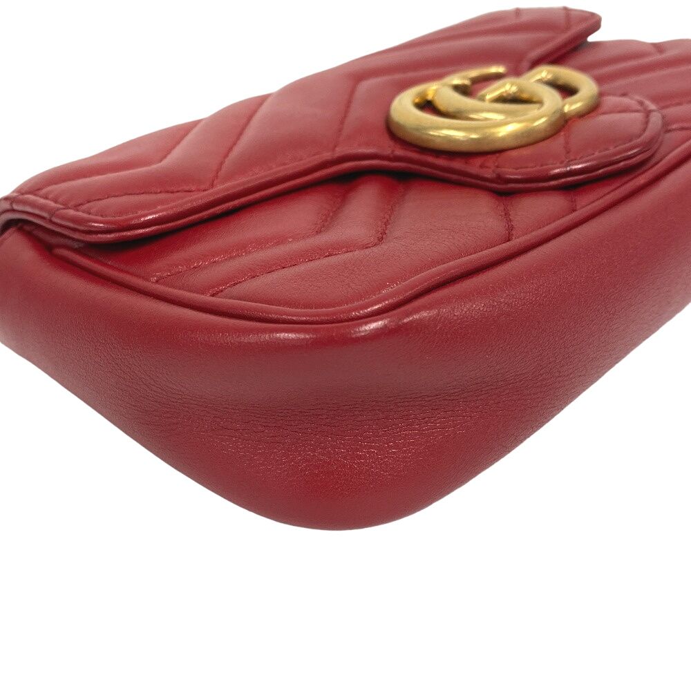 Gucci Chain Shoulder GG Marmont Leather Bag — view 5