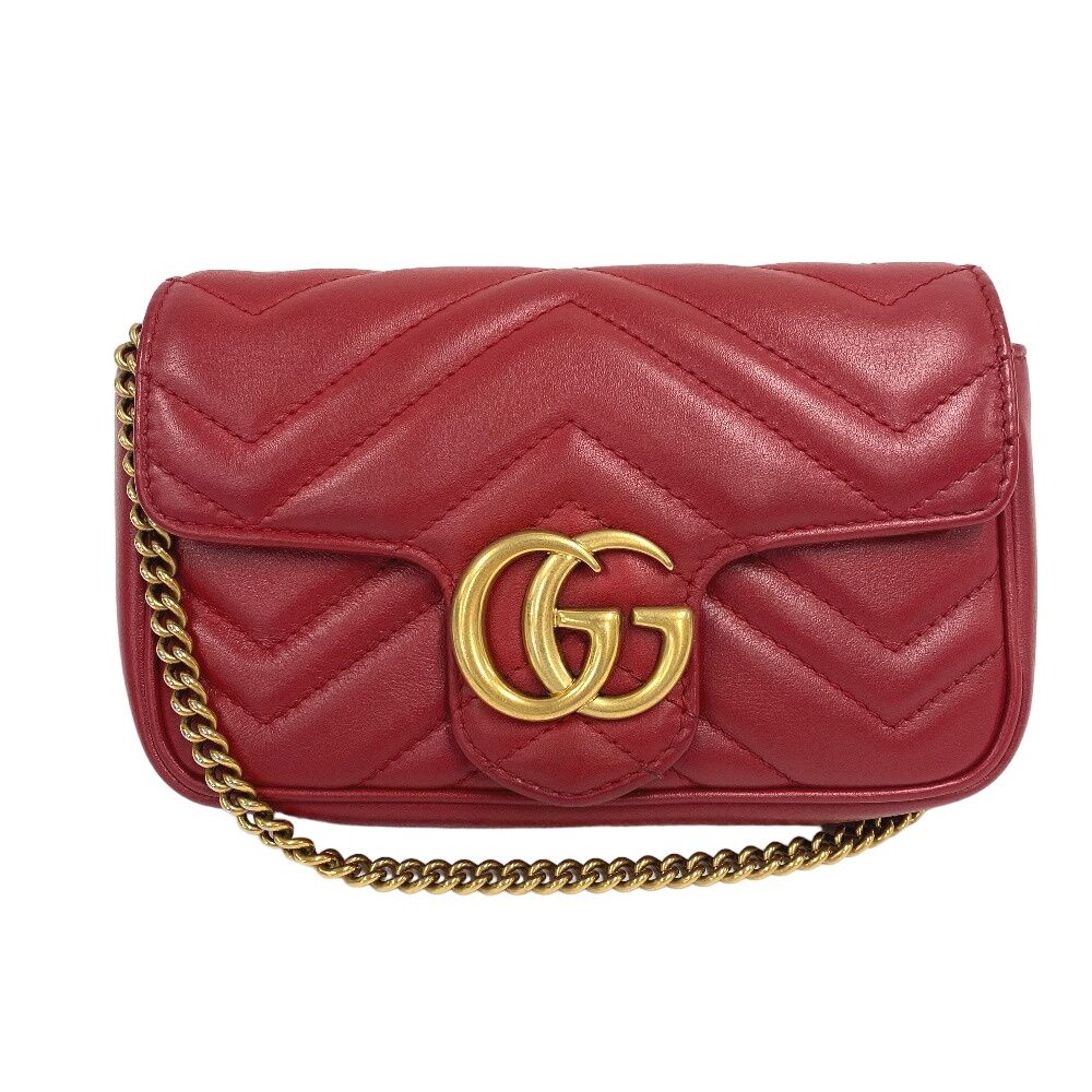 Gucci Chain Shoulder GG Marmont Leather Bag