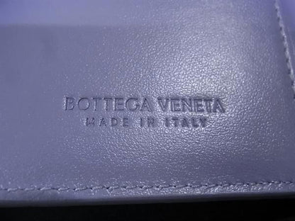 Bottega Veneta Bifold Wallet Intrecciato Purple Leather Silver — view 6