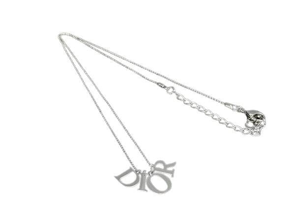 Dior Necklace Silver Metal Logo