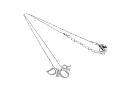 Dior Necklace Silver Metal Logo
