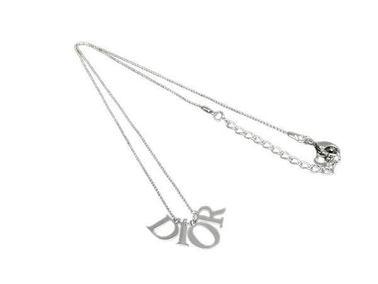 Dior Necklace Silver Metal Logo