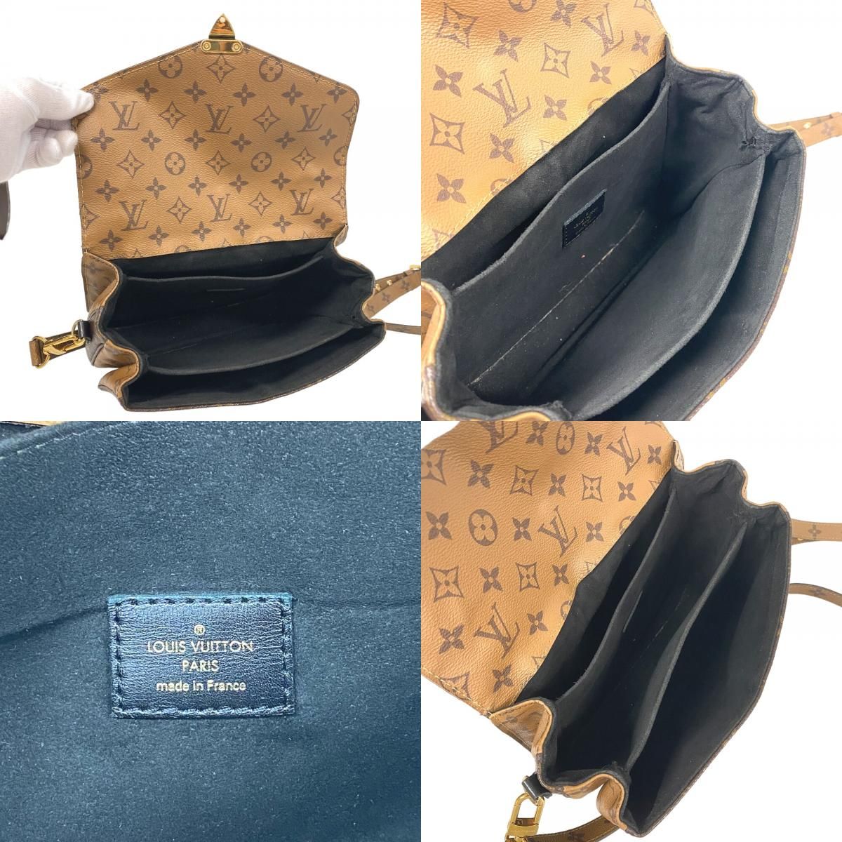 Louis Vuitton Pochette Metis Monogram Reverse Shoulder Bag Brown — view 8