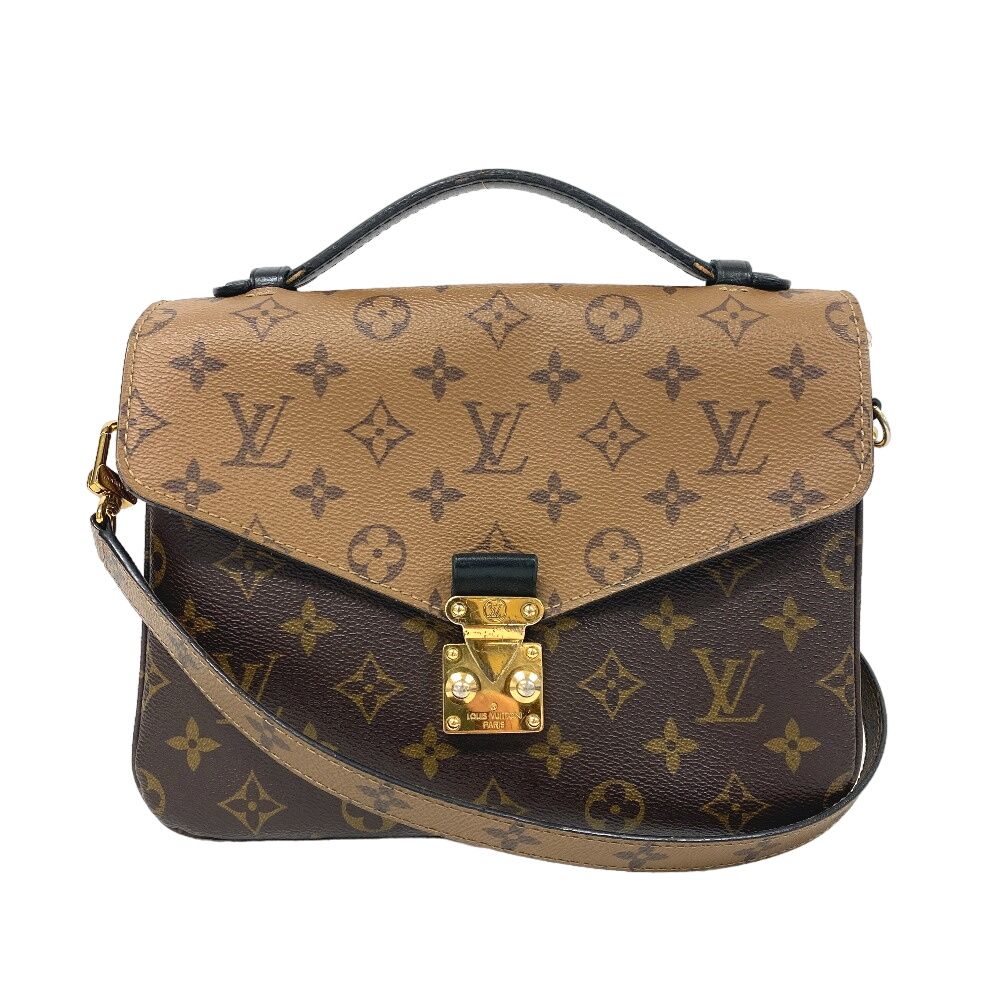 Louis Vuitton Pochette Metis Monogram Reverse Shoulder Bag Brown