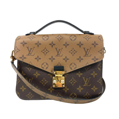 Louis Vuitton Pochette Metis Monogram Reverse Shoulder Bag Brown