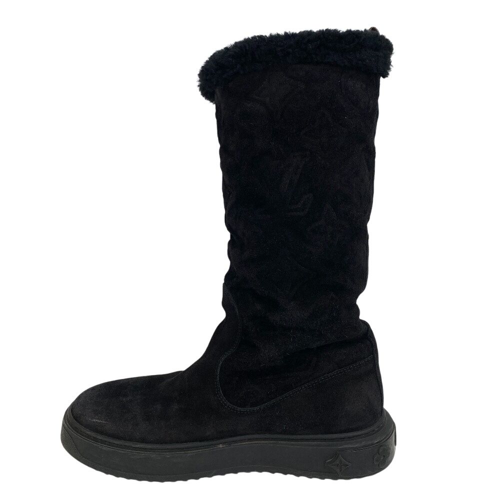 Louis Vuitton Bree the Line Suede Boots Black — view 2