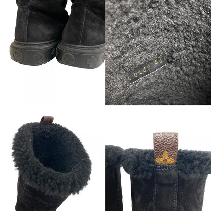 Louis Vuitton Bree the Line Suede Boots Black — view 7