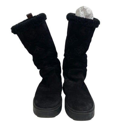 Louis Vuitton Bree the Line Suede Boots Black — view 3